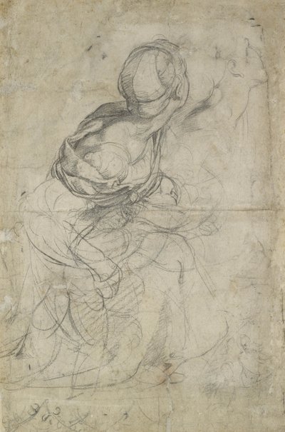 Studies for Two Kneeling Women by Raffaello Sanzio Raphael